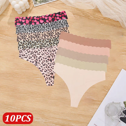 Solid Color Seamless Low Waist Soft Panties