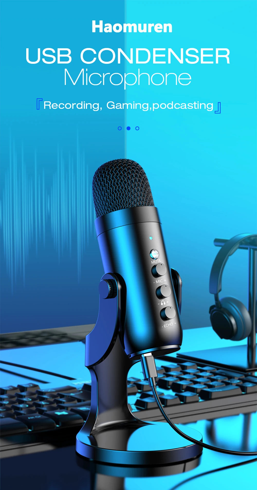 USB Studio Mic with Gain