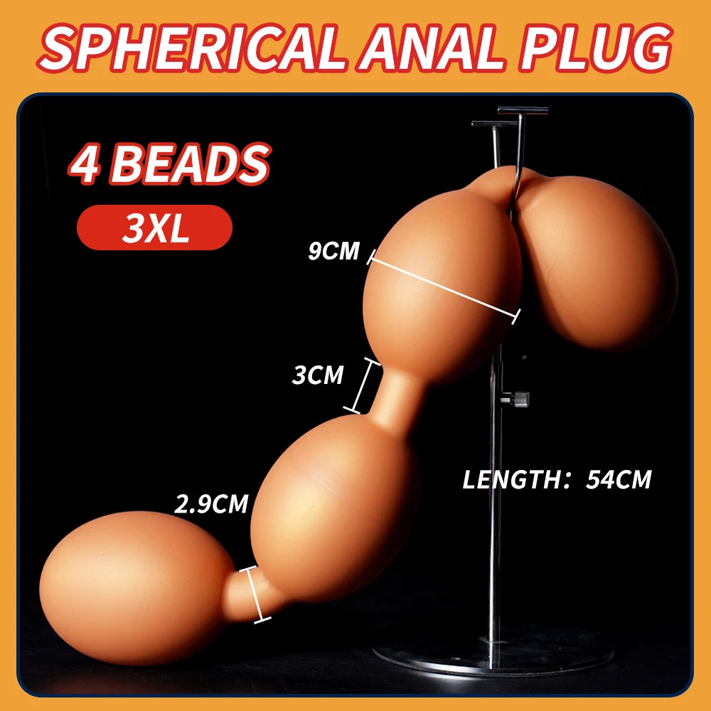 Extra-Long Soft Silicone Beaded Plug