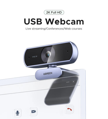 Full HD Webcam with Clear Audio Mic