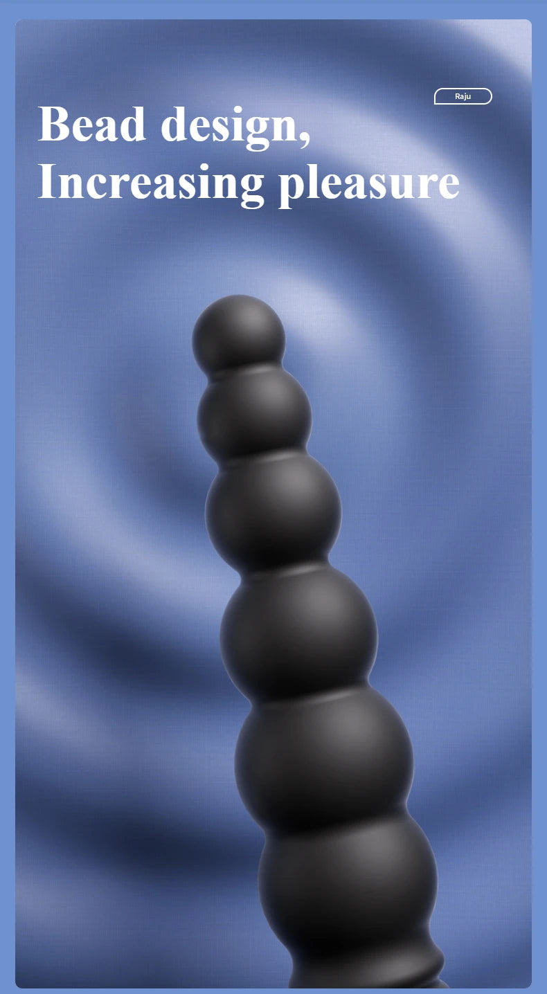 Thrusting Anal Beads Vibrator for Male Prostate Massager Penetrate Anal Sex Toy Butt Plug Masturbator for Gay Men Penis Ring