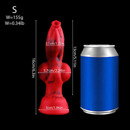 Wolf Dog Knot Fantasy Dildo — Liquid Silicone 4 Sizes