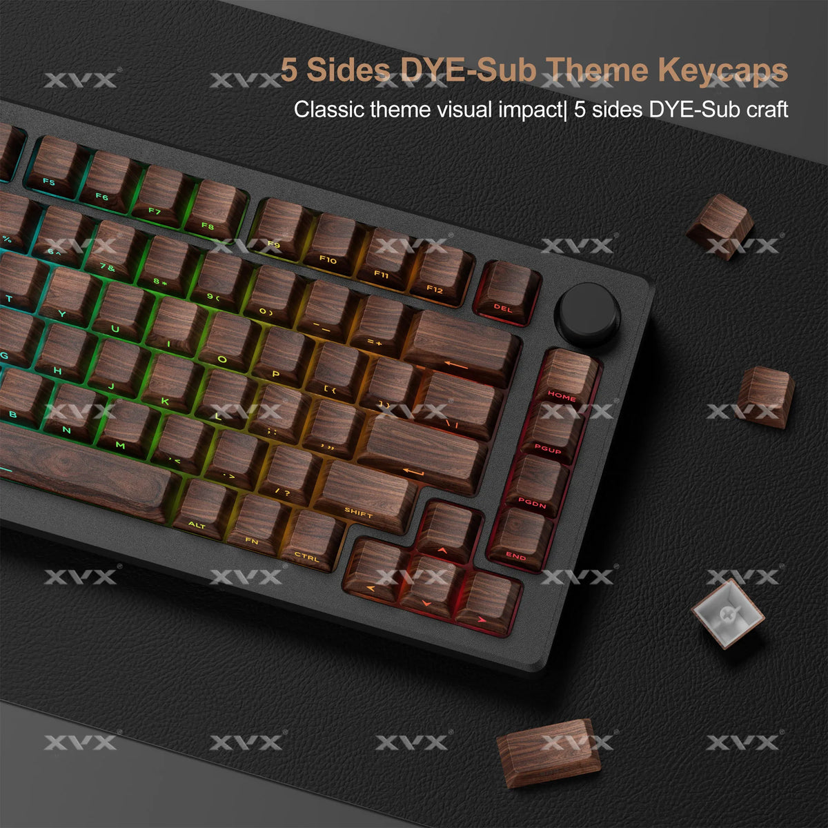 Wooden PBT Keycaps