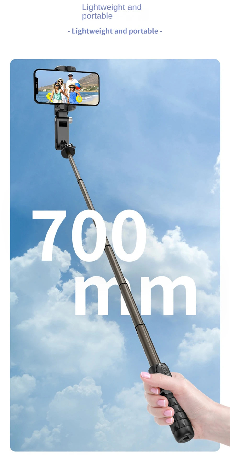 AI Adjustable Angle Smartphone Gimbal