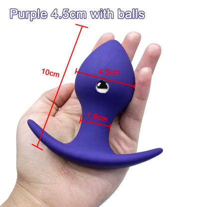Hard Silicone Anal Training Plug — Progressive 5 Sizes