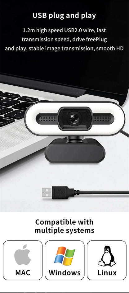 4k Rotatable 360° Webcam