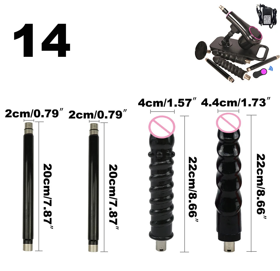 Wireless Remote Control Sex Machine Set
