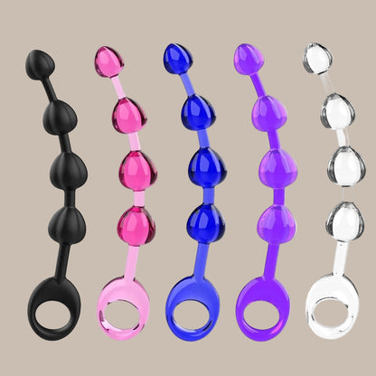 Anal Stimulator Ball Beads Butt Plug Masturbation Crystal Sex Toy for Beginners Man Women Couples Anus Masturbator  Massager