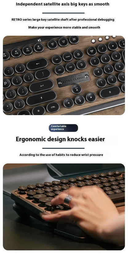 Premium handcrafted wood keyboard
