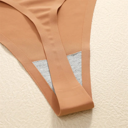 9PCS Seamless Panties Women's G-String Thongs Solid Color No Trace Underwear Female Low Rise Sexy Lingerie Comfortable Underpant