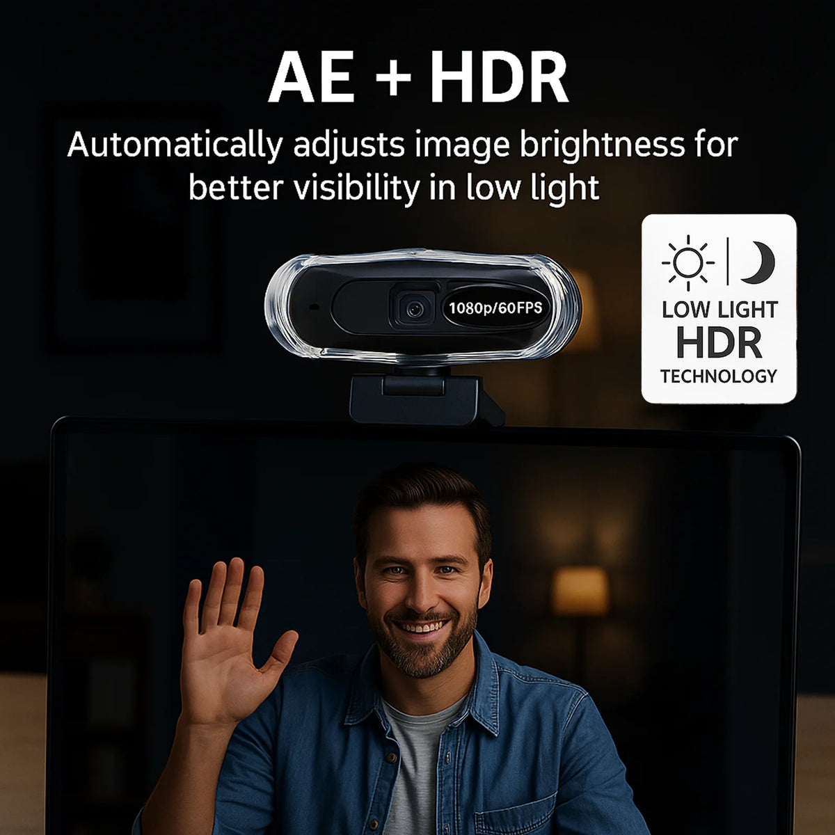 4k LED Light Autofocus Webcam