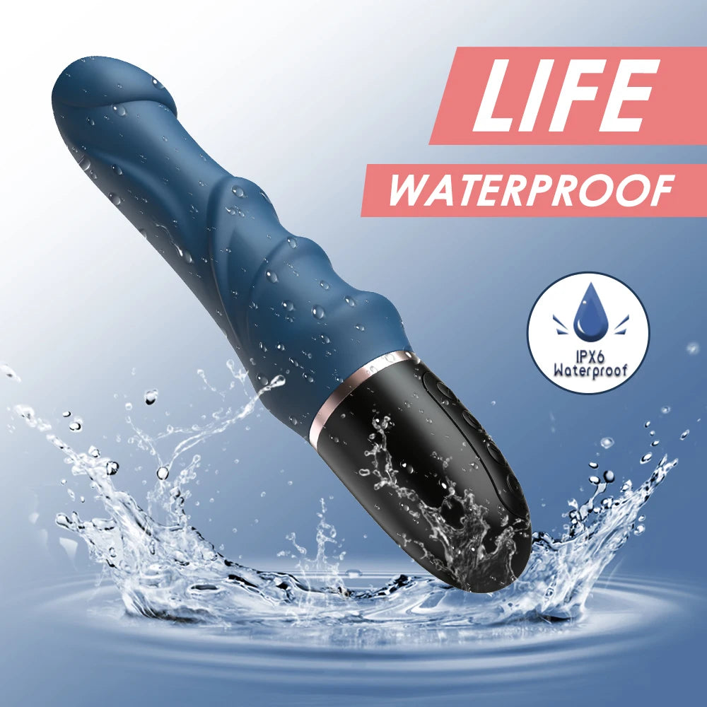 Powerful Silicone Thrusting Dildo Vibrator