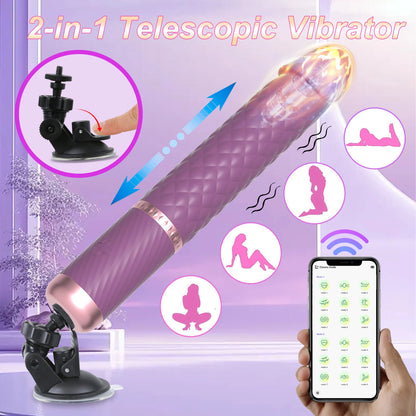 App-Controlled Thrusting Dildo Vibrator