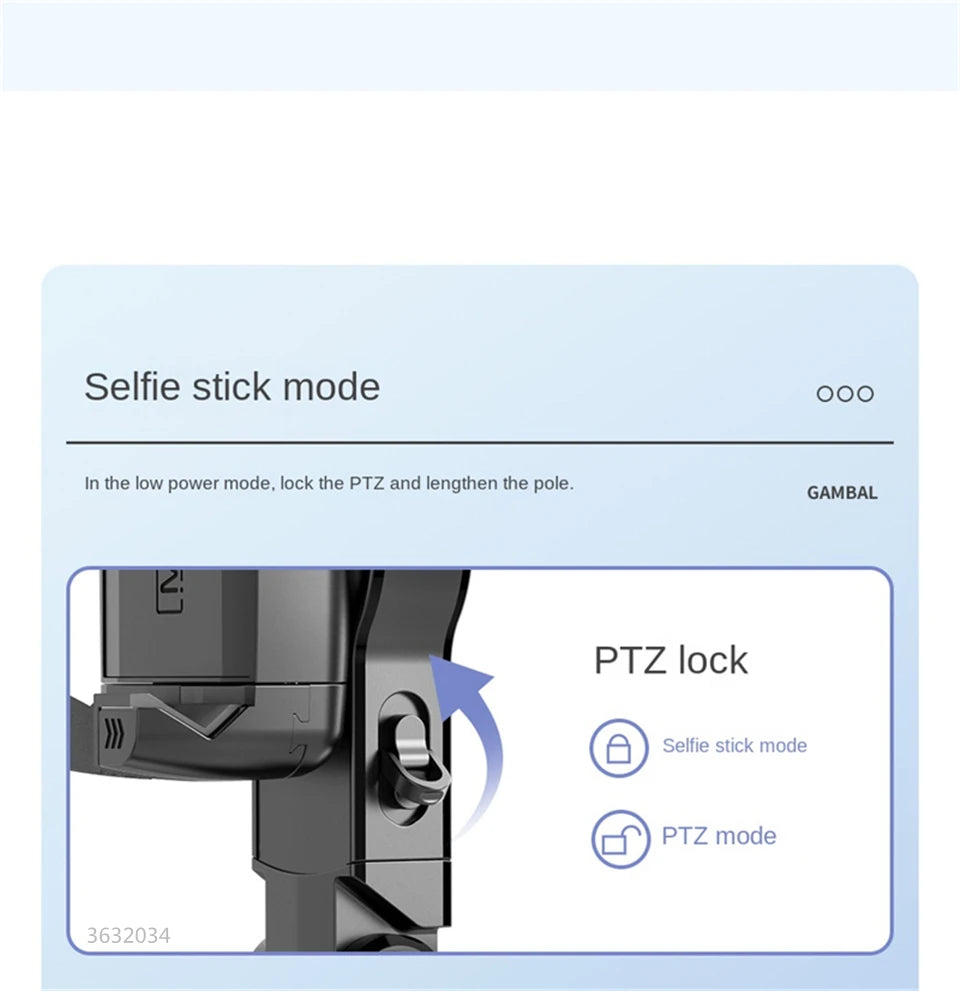 AI Adjustable Angle Smartphone Gimbal