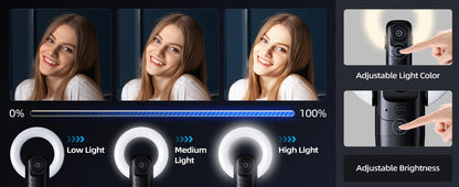 AI Autofocus 4K Webcam With Light