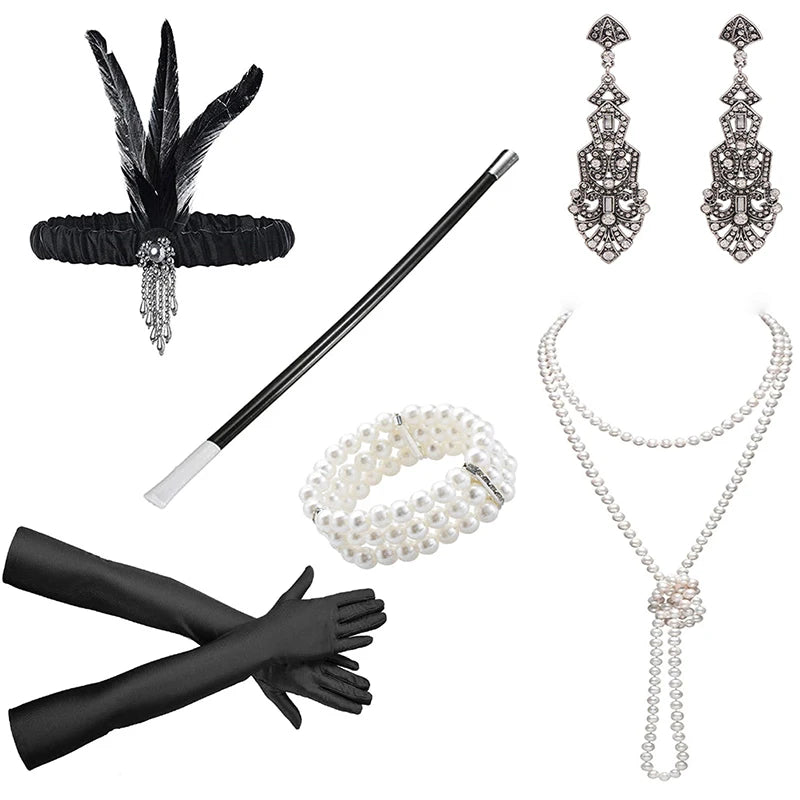 1920s Flapper Cosplay Accessory Set