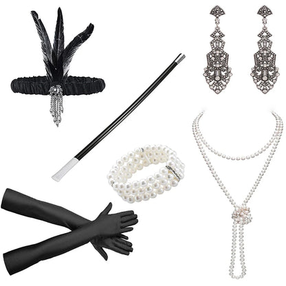 1920s Flapper Cosplay Accessory Set