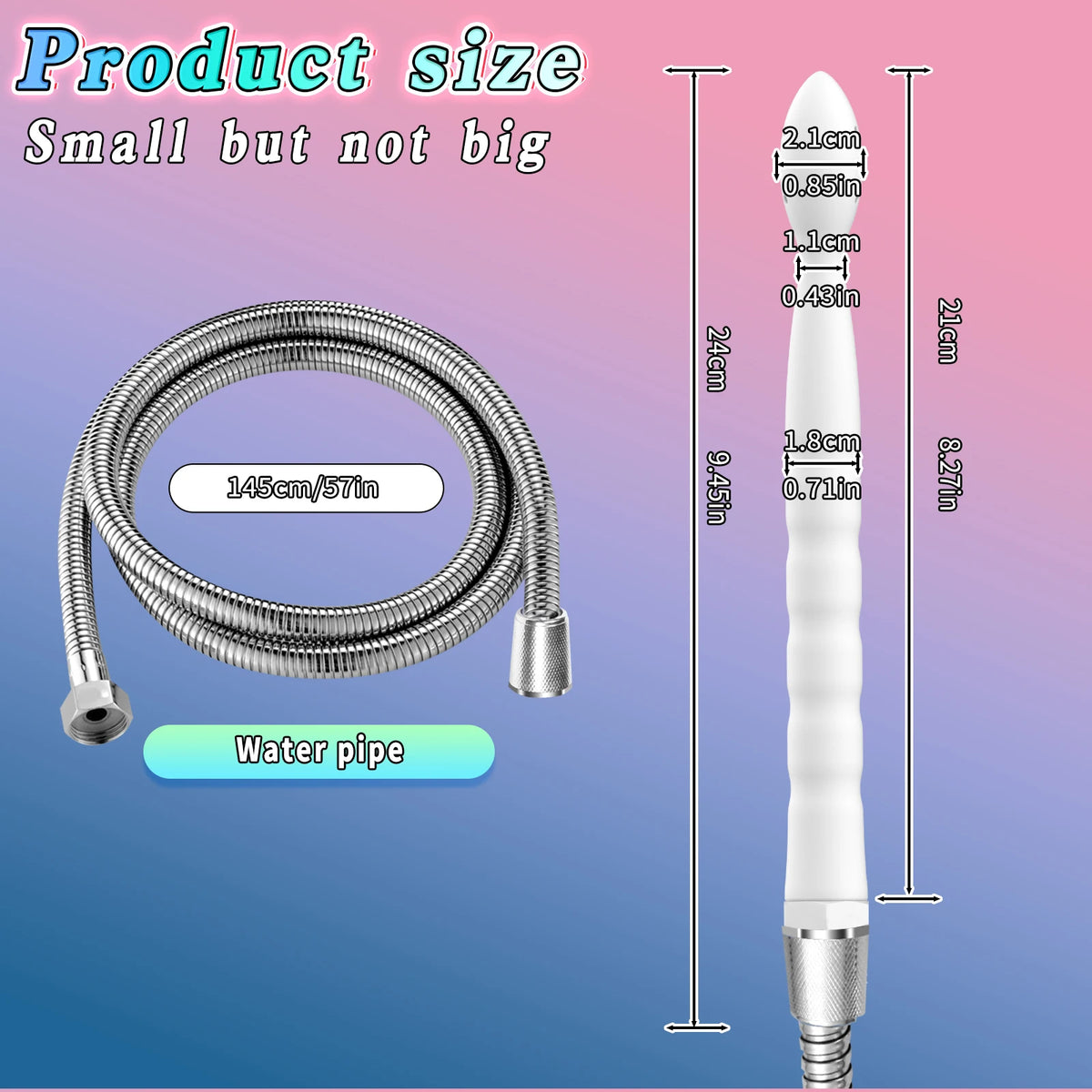 Soft Metal Hose Anal Intestinal Vaginal Cleaning Flushing Device Nozzle Enema Device Female Washing Device Sex Toy For Women Men