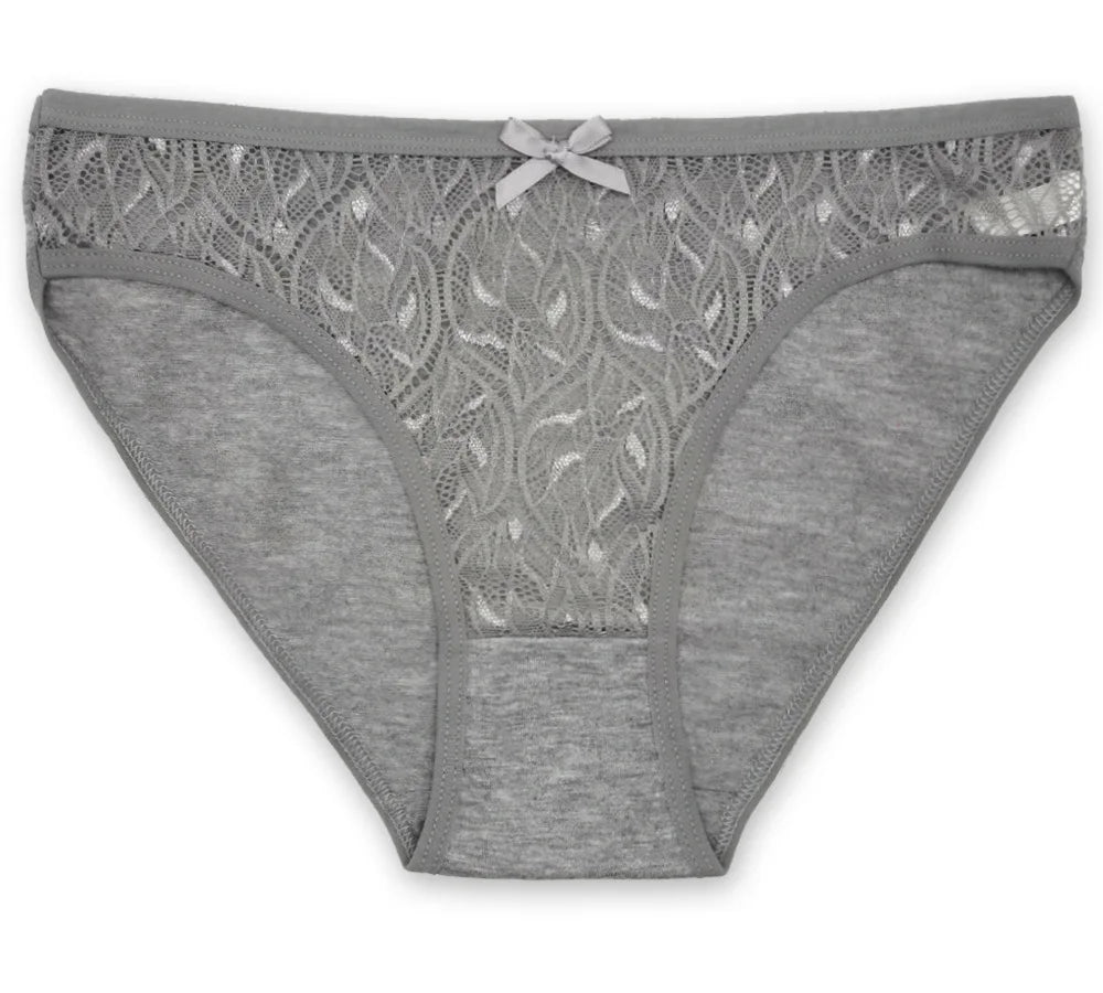 5 PCS/Set Hot Sale Sexy Lace Underwear Soft Underpants Ladies Panty Comfortable Women Cotton Panties 89319