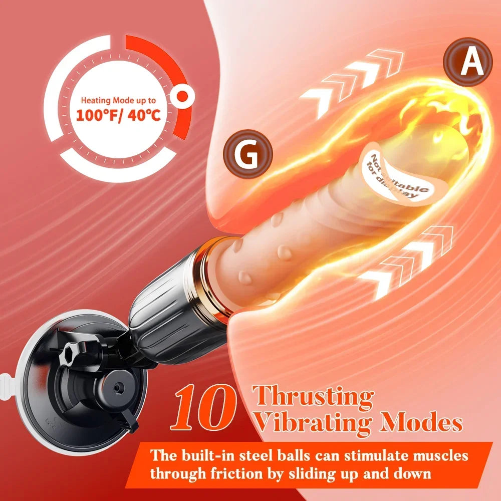 Telescopic Heating Dildo Vibrator Machine