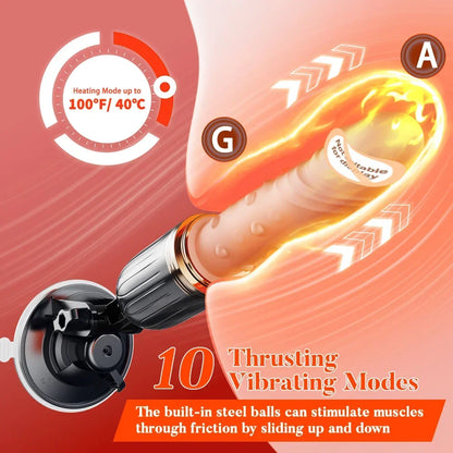 Telescopic Heating Dildo Vibrator Machine
