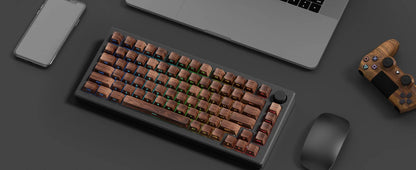 Wooden PBT Keycaps