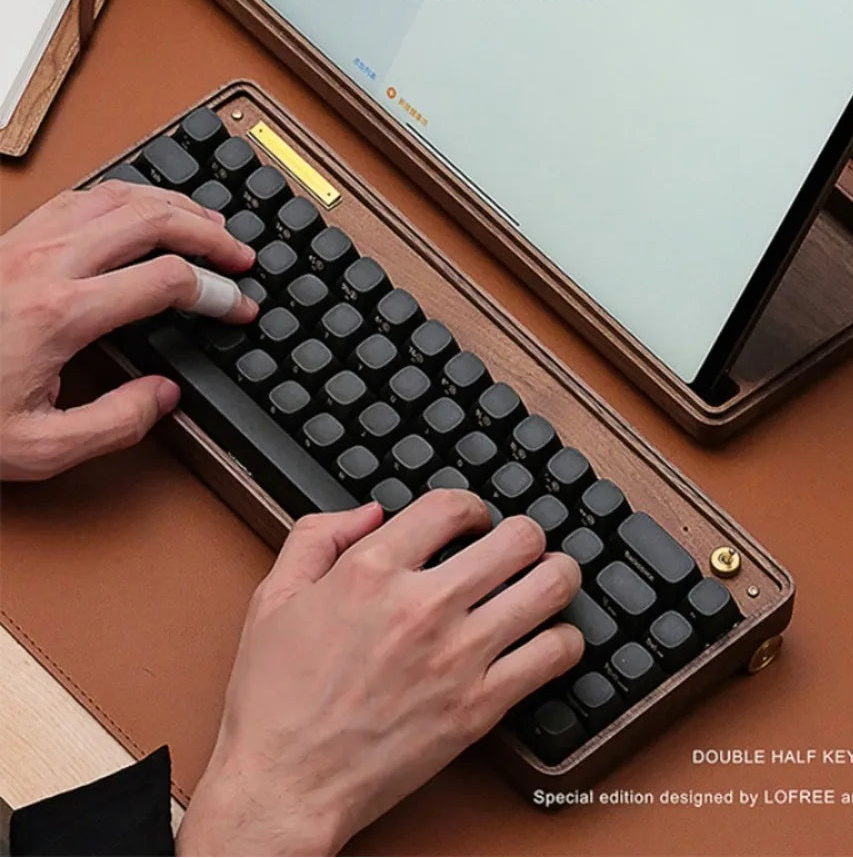 Premium Ergonomic Wood Keyboard