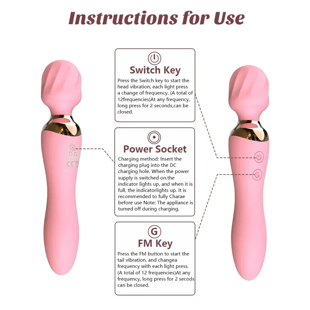 Powerful Heating Wand Vibrator