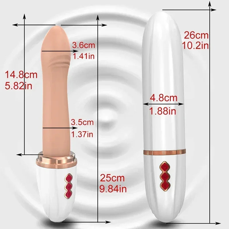 Telescopic Rotary Vibrator with Suction Cup