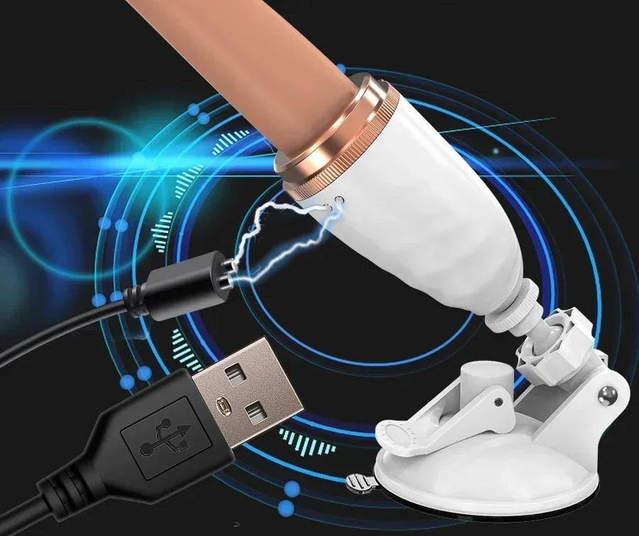 Telescopic Rotary Vibrator with Suction Cup