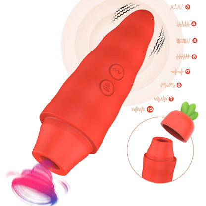 Carrot Rabbit Vibrator — Dual Suction and G-Spot
