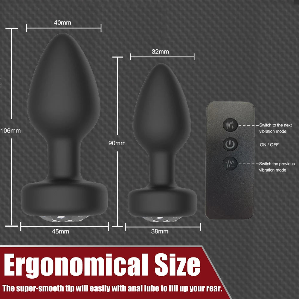 Remote Control Anal Vibrator — Wearable Silicone 3 Colours