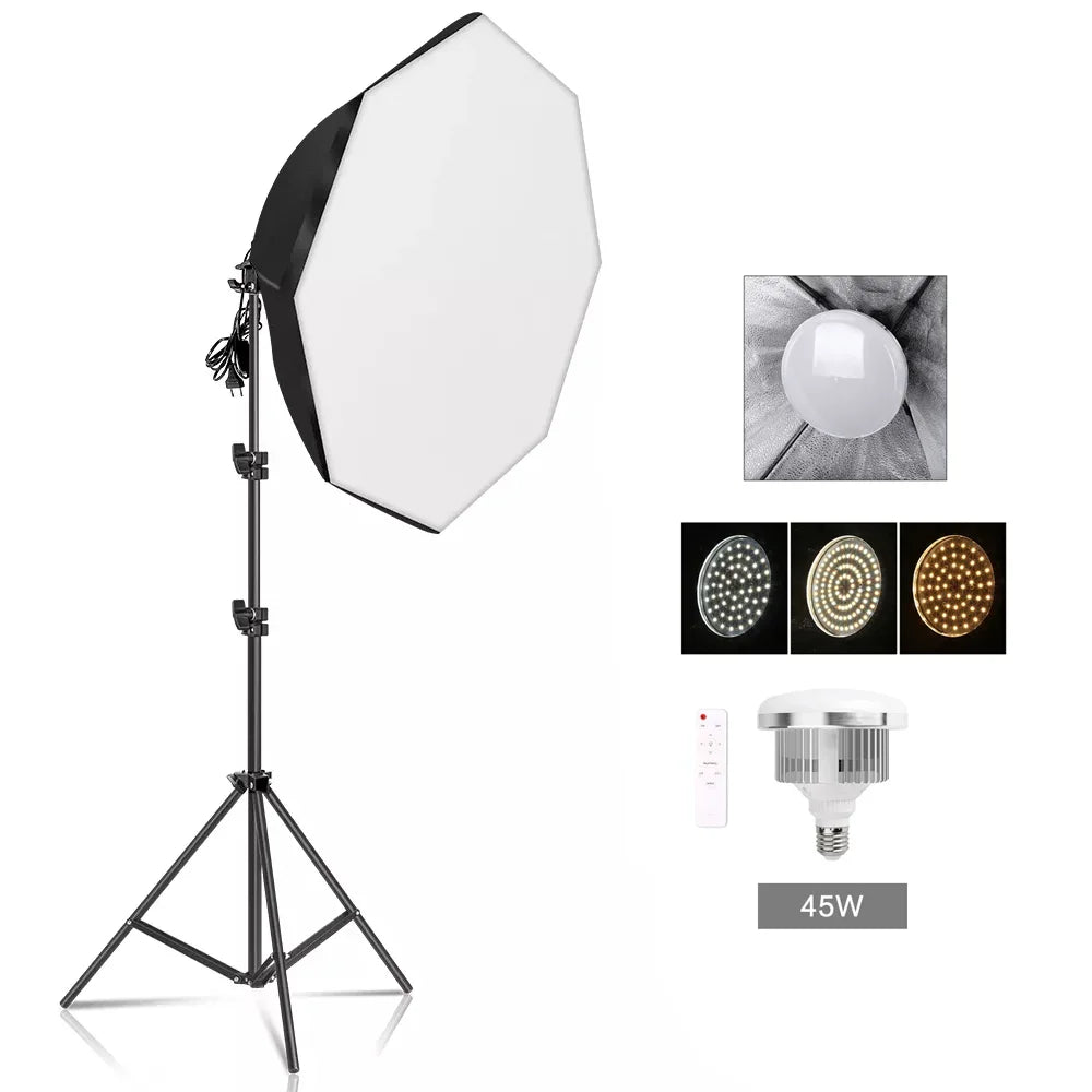 Studio Lighting with Global Plug Adapters