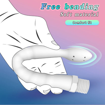 Soft Metal Hose Anal Intestinal Vaginal Cleaning Flushing Device Nozzle Enema Device Female Washing Device Sex Toy For Women Men