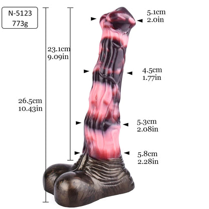 Fantasy Horse Knot Silicone Dildo — Premium Liquid Silicone