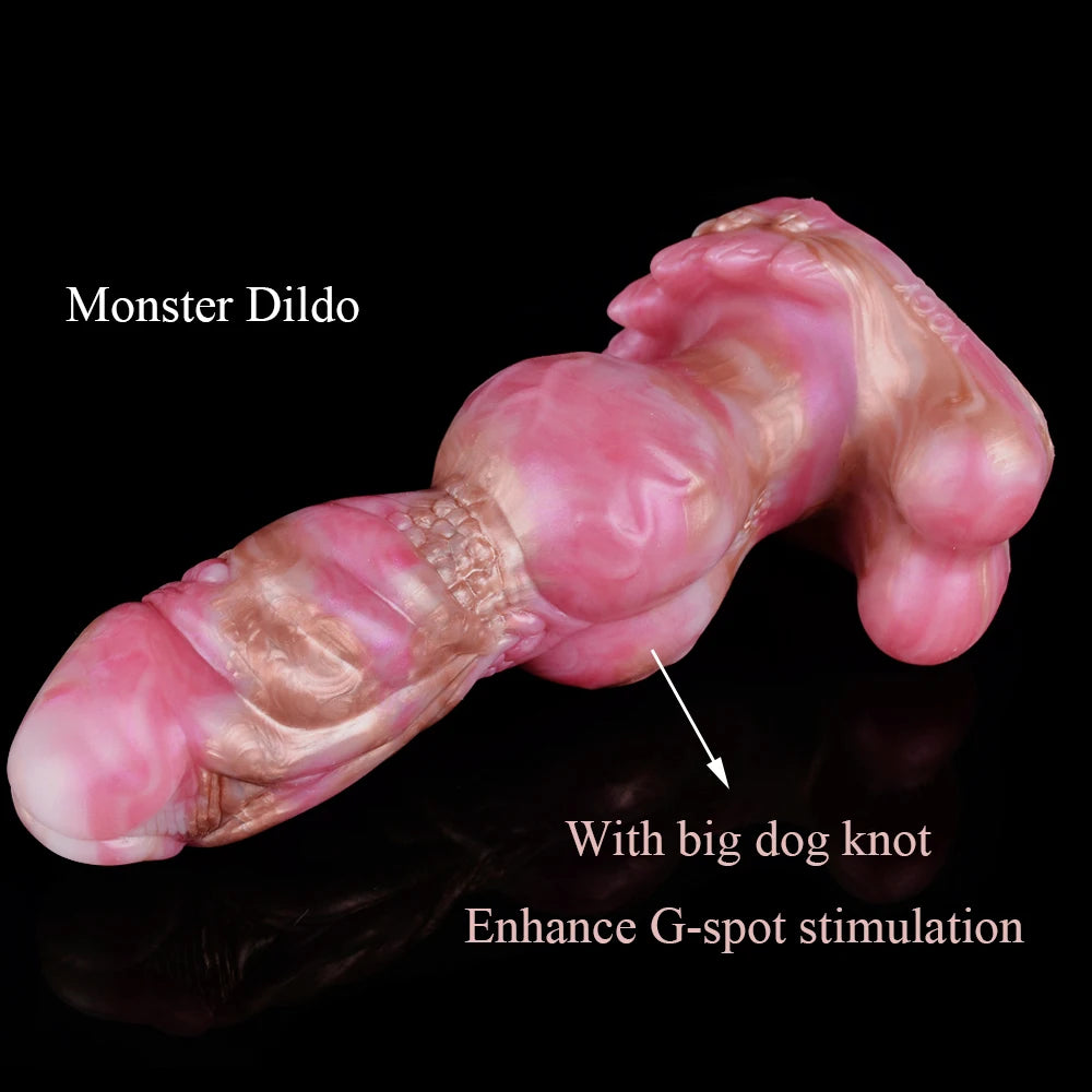 Knotted Wolf Fantasy Dildo — Suction Cup 2 Sizes