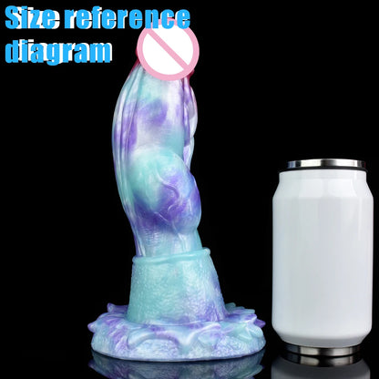 Ice Dragon Fantasy Silicone Dildo — 3 Sizes Suction Cup