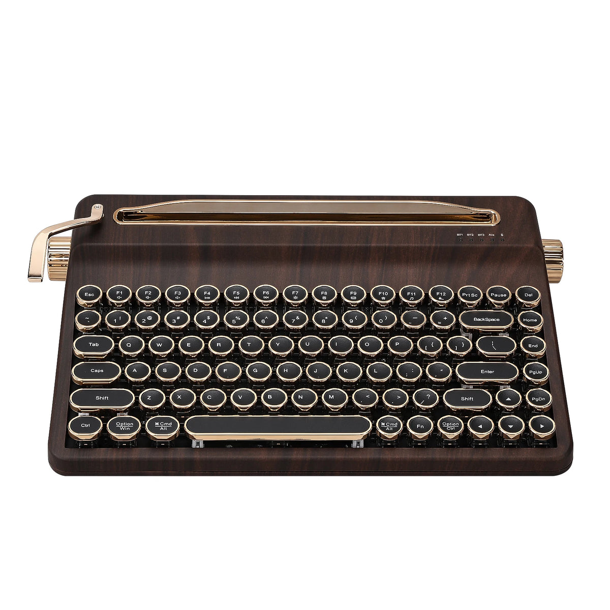 Creme Beige Premium Keyboard Golden