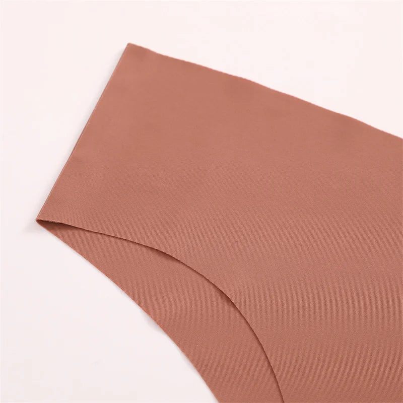 10PCS Seamless Women Panties V Waist Briefs Sexy Low Rise Underwear for Female Solid Color Ice Ultra Thin Breathable Lingere