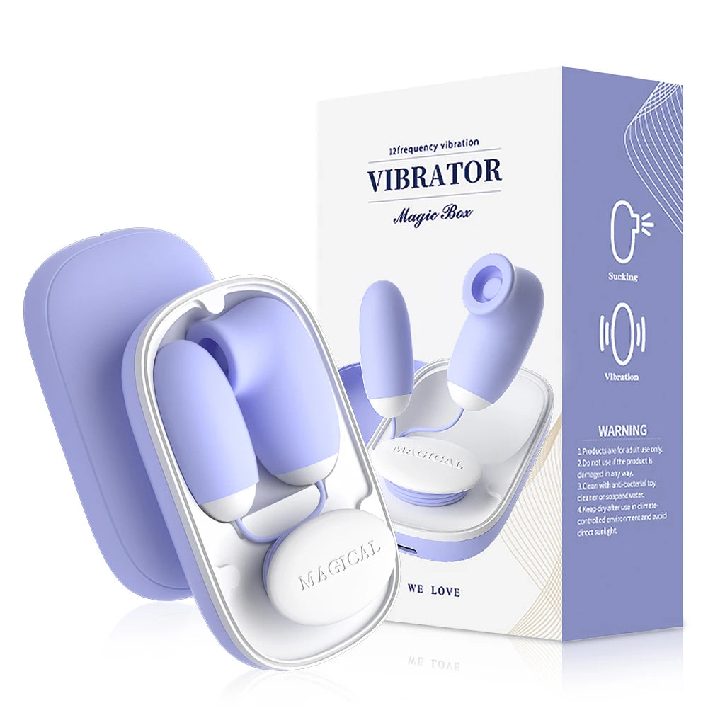 Magical Sucking Vibrating Egg Massager 24 Mode Clitoral Nipple Sucker Stimulator Clit G Spot Private Vibrator Sex Toys for Women