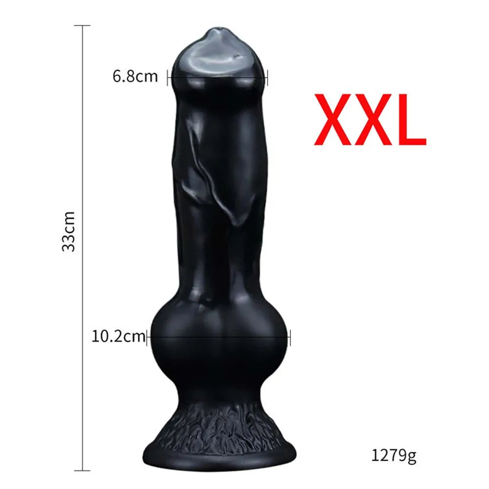 Realistic Huge Dog Dildo — Liquid Silicone 4 Sizes