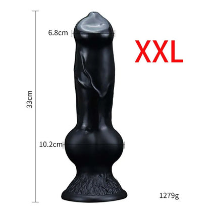 Realistic Huge Dog Dildo — Liquid Silicone 4 Sizes