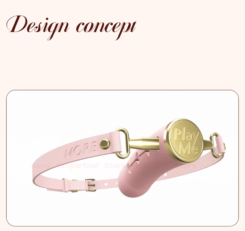Silicone Open Mouth Gag with Adjustable Strap