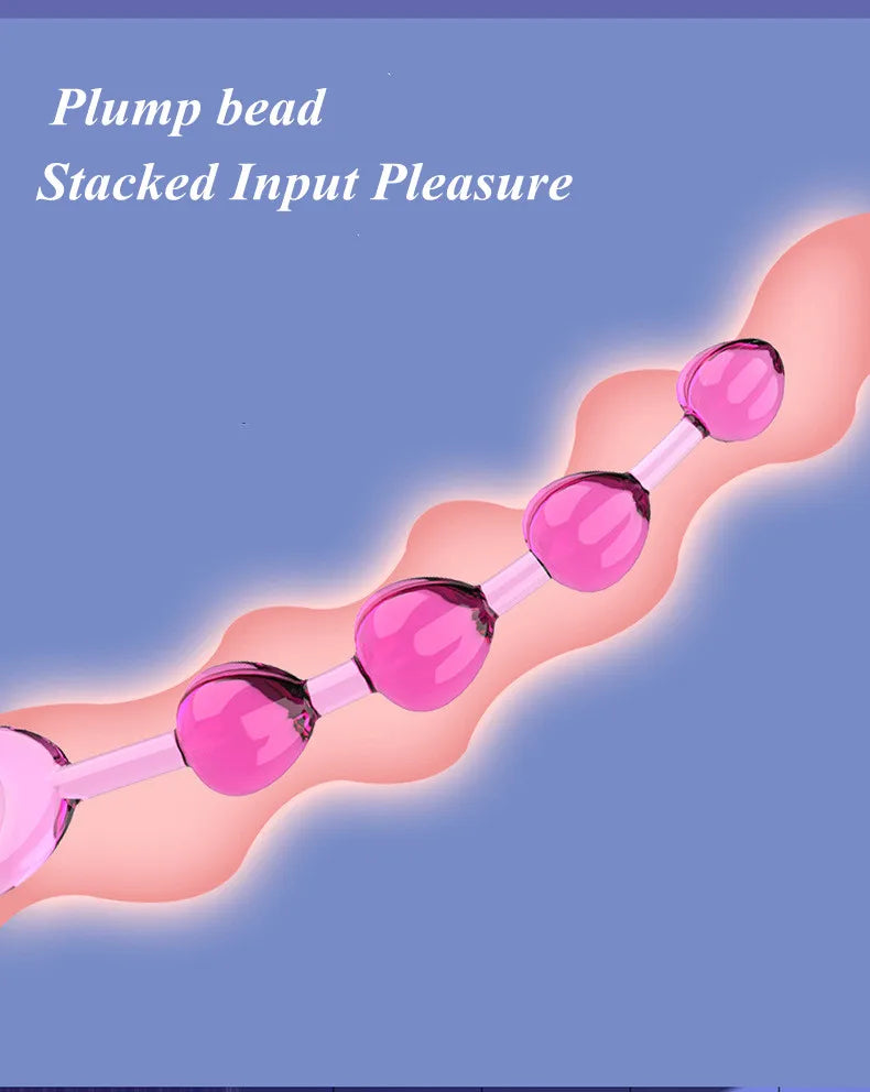 Anal Stimulator Ball Beads Butt Plug Masturbation Crystal Sex Toy for Beginners Man Women Couples Anus Masturbator  Massager