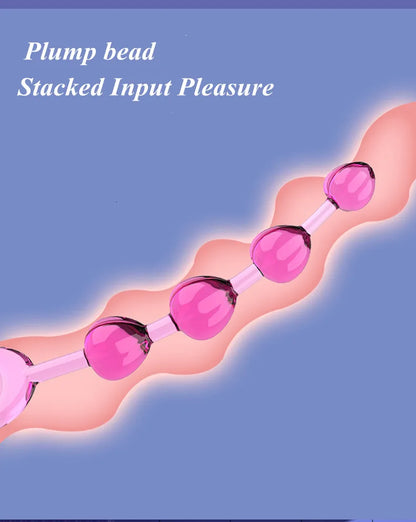 Anal Stimulator Ball Beads Butt Plug Masturbation Crystal Sex Toy for Beginners Man Women Couples Anus Masturbator  Massager