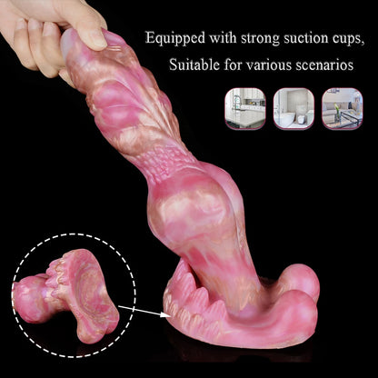 Knotted Wolf Fantasy Dildo — Suction Cup 2 Sizes