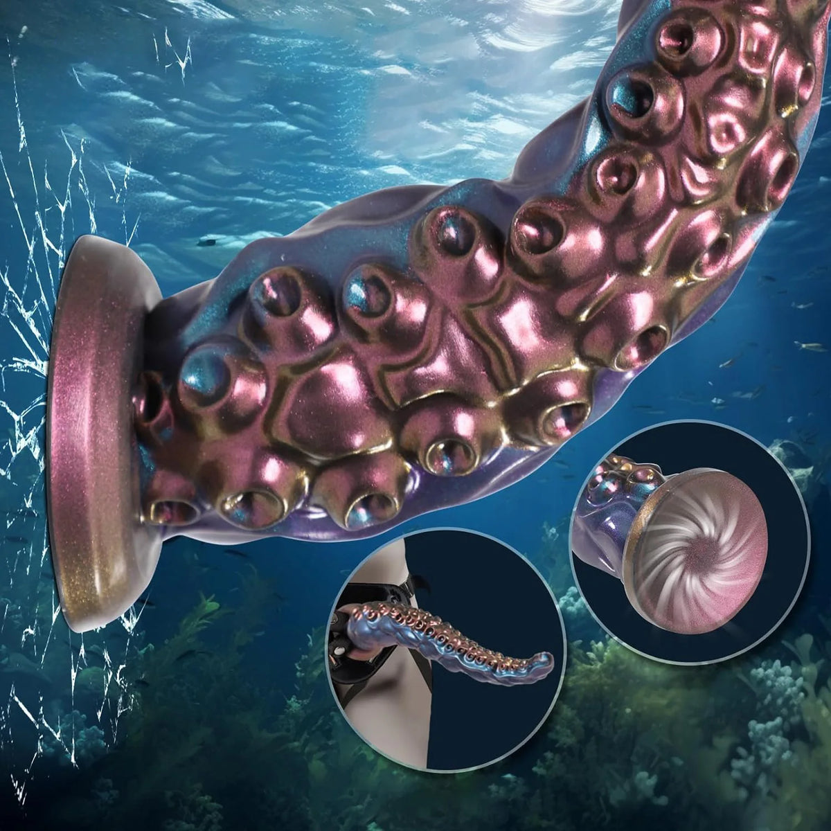 Flexible Tentacle Fantasy Silicone Dildo — 2 Colours