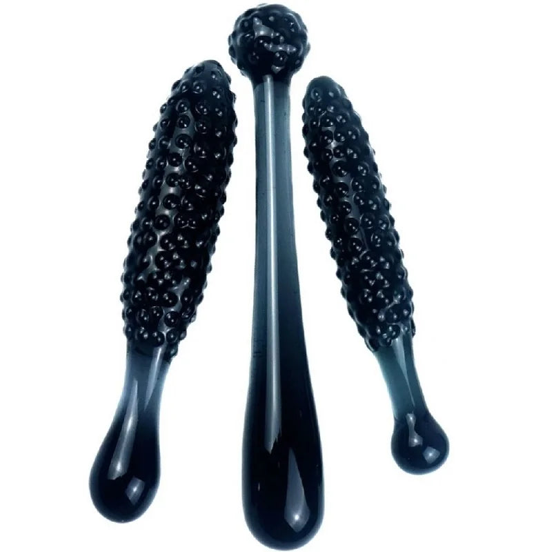 Black Crystal Glass Dildo for Men & Women