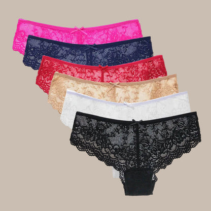 Sexy Low-Rise Lace Panties 5 PCS/SET Women Floral Underwear M-XL Girls Underpants Ladies Lingerie 89428