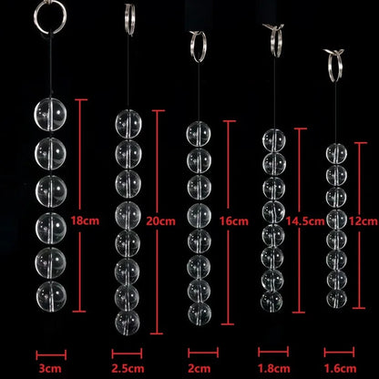 5 Sizes Glass Anal Beads Vaginal Balls Butt Plug Toy BDSM Massager Beads Inserted Plug Erotic Anal Bead Viabrator Accessories